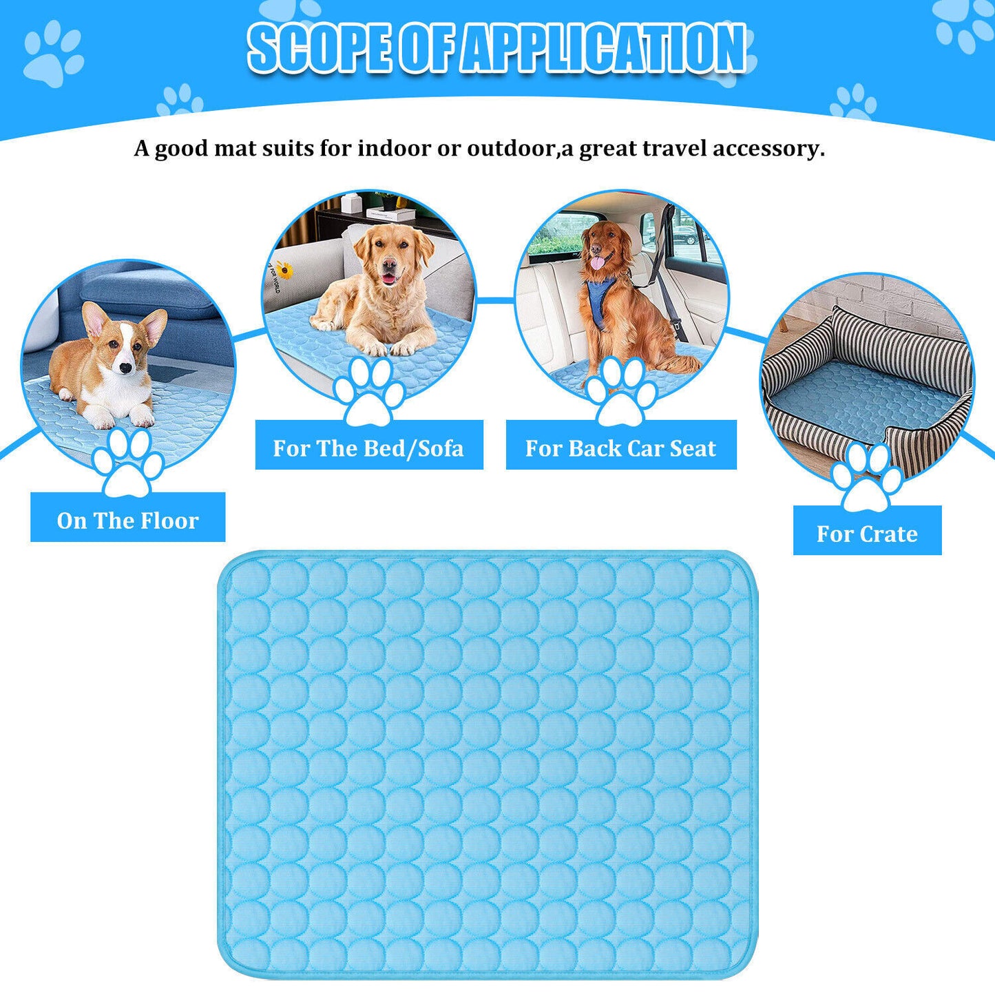 TailTrendz™Pet Cooling Mat – Summer Comfort Pad
