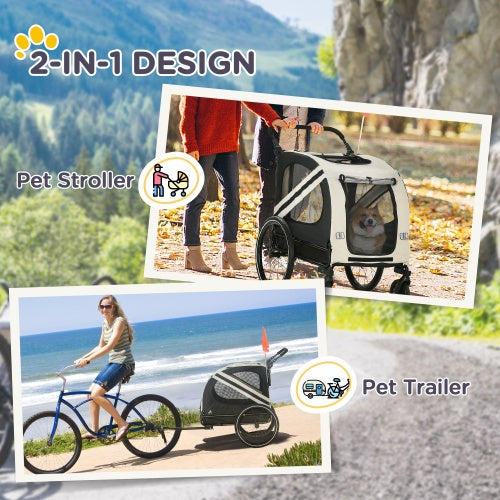 TailTrendz™2-in-1 Pet Bike Trailer & Stroller