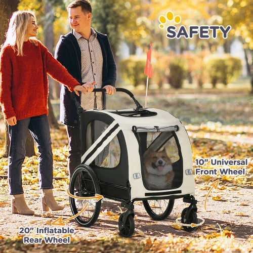 TailTrendz™2-in-1 Pet Bike Trailer & Stroller
