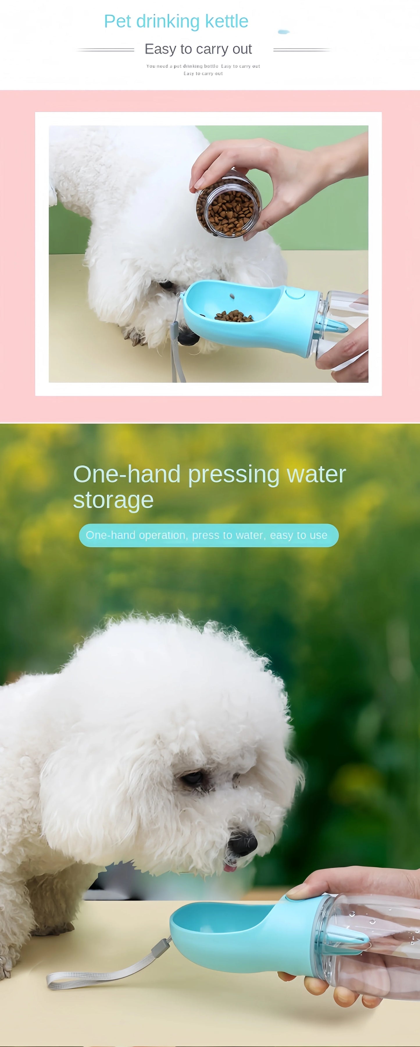 TailTrendz™Portable Pet Water & Food Bottle